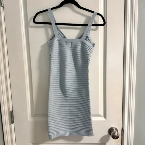 Princess Polly Blue Ribbed Mini Dress - Picture 2 of 4